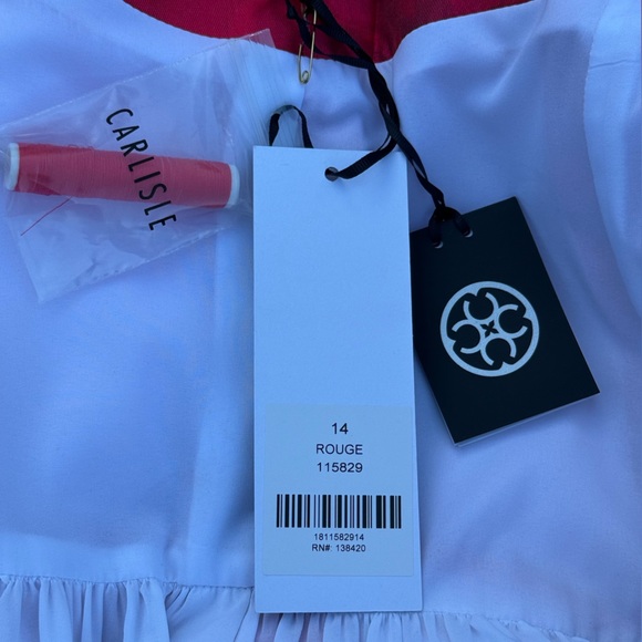 NWT Carlisle chic silk-blend midi dress - size 14 - Picture 6 of 6